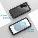 Lanhiem for Samsung Galaxy S25+ Plus Case, IP68 Waterproof Dustproof Case with Built-in Screen Protector, Rugged Full Body Shockproof Protective Cover for Galaxy S25 Plus 6.7 Inch, Black/Clear