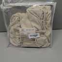 PrinceDeco 2 Pack Thick Velvet Stretch Armrest Covers for Chairs and Sofas Armchair Covers for Arms Couch Arm Cover Armrest Slipcover for Sofa Non Slip, Ivory  6"D x 4"W x 1"H