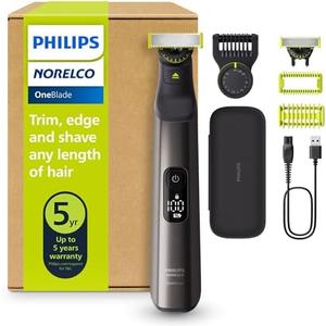 Norelco Philips OneBlade 360 Pro Face + Body, Hybrid Electric Beard Trimmer, Shaver and Bodygroomer, with 360 Blade Technology, Model QP6552/90