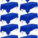 10 Pack Blue Tablecloths for Round Tables 120 Inch Tablecloth Round Table Cloths Polyester Tablecloths for Rectangle Tables Fabric Tablecloth Washable Tablecloth for Wedding Party