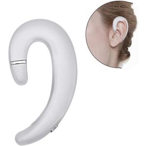 Ear Hook BT Wireless Headphone,Non Ear Plug Headset with Microphone,Single Ear Noise Cancelling Earphones Painless Wearing for Android Smartphones,iPhone14 13 12 11 X 8(Silver)