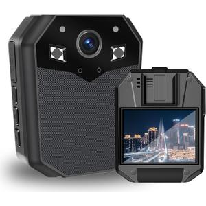 Body Camera, Mini Body Camera with Audio and Video Recording, Police Body Worn Cam with Night Vision, Wide Angle Lens Bodycam for Law Enforcement, Security and Outdoor Work
