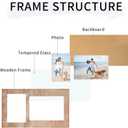 YESKAY 4x6 and 5x7 Collage Picture Frame - 2 Opening Picture Frames Rustic Brown Wood Frame with Real Glass,Display 4 by 6 and 5 by 7 Photo Frames Wall Decor or Tabletop 1 Pack