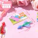 JOYIN 28 Pcs Valentine's Day Slingshot Dinosaur Toys with Cards, Strentchy Multi-Color Dinosaur Finger Toys for Valentines Day Boys Girls Kids Classroom Prize Treats Goodie Bag Stuffers Party Favors