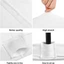 BDDC Table Covers for 6 Foot Tables, White Washable and Wrinkle Resistant Stretch Tablecloths Rectangle 6ft for Events, Wedding, Banquets, Parties