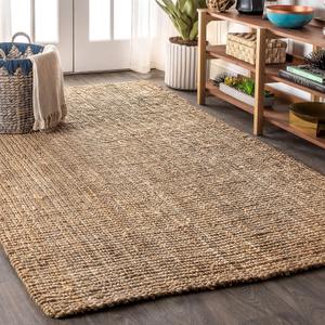 JONATHAN Y Pata Hand Woven Chunky Jute Natural Runner Rug, 2x8, Bohemian, Rustic, Cottage, Easy-Cleaning for Living Room, Bedroom, Kitchen, Non-Shedding (NRF102A-2)