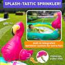 Kiddie Pool with Sprinkler | Kiddie Pool for Kids, Inflatable Toddler Pool, Inflatable Sprinkler for Kids with Splash Pad, Summer Water Toys for Toddler Outside, Summer Toys, Flamingo