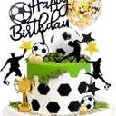 28 PCS Soccer Cake Topper Soccer Ball Player Cake Decorations for Soccer Birthday Party Sport Party Supplies
