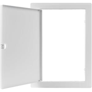 VezoWorks 8 x 12 Inch [Cut Out] Metal Wall Access Panel for Drywall - White HVAC Control Panel, Wall Covering Panels, Plumbing Cover Plates, Door Lock Latch, Breaker Box Cover, Drywall Access Panels