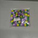 3 Pcs 19.8 Feet Mardi Gras Decorations Mardi Gras Pom Pom Balls Garland Carnival Purple Green Yellow Wool Felt Ball Banner Hanging Wall Decorations for Holiday Carnival Party Supplies Home Decor