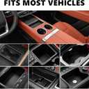 HZGAMER Wood Car Desk for Laptop, 360 Rotating Wood Cup Holder Table Tray for Drivers and Passengers, Car Accessories Compatible with Tesla Model Y/3/S, Ford F150/Explorer/Maverick & Most Vehicles