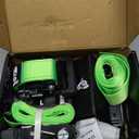UTV Wheel Chock Tie-Down Kit - 4,500lb Break Strength Heavy Duty Trailer Tire Straps System - 2Pack 2" x 8' E Track Ratchet Straps for SXS, UTV, ATV, Lawn Mower (Bright Green)