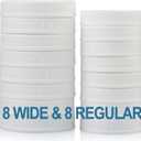 AOZITA 16-Pack Plastic Mason Jar Lids - 8 Regular Mouth and 8 Wide Mouth Jar Lids - Plastic Storage Caps for Ball, Kerr Canning Mason Jars - 100% Sealing & Dishwasher Safe & Food Grade