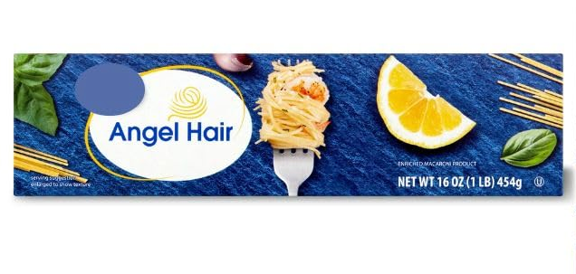 Angel Hair pasta noodles, Shelf Stable, 16 Oz - 8 Packs