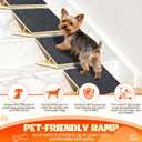 TNELTUEB 2 Pack Upgraded Dog Ramps for Stairs, Adjustable Stair ramp for Dogs,Portable Dog Stairs with Mat for Small Dogs and Cats, Non-Slip Pet Steps for Elderly or Injured Pets