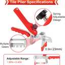 Tile Leveling System with Tile Plier, 300PCS 1/8 Inch Spacers Clips and 100PCS Reusable Wedges, Tile Leveling System Kit for Floor Wall Ceramic Stone Installation