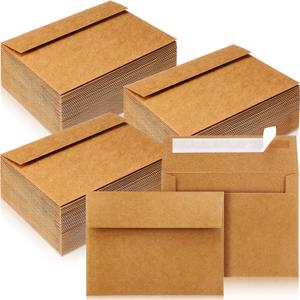 Fainne 800 Pack Brown Envelopes Bulk, Kraft Envelopes for Invitation, 120 GSM Gift Card for Office, Gift, Party, Baby Shower, Wedding (A2 5.75 x 4.375")