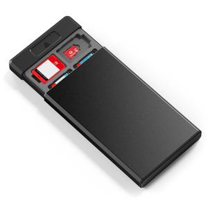 HEIYING Switch Game Card Case for Nintendo Switch 2 2025 / OLED / Lite Games Cards, Metal Game Storage Holder with 20 Games Card Slots and 20 Micro SD Cards Slots (Black)