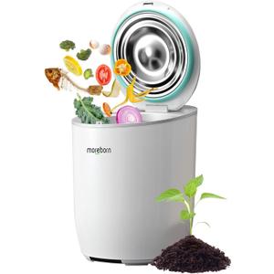 Moreborn by Neakasa 12L Larger Capacity Electric Composter for Kitchen, Smart Odorless Food Waste Compost Machine, Turn Food Waste Into Organic Fertilizer for Plants, Indoor Compost Bin