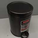 Rubbermaid Stainless Steel Round Step-On Trash Can, 1.6-Gallon, Charcoal, Wastebasket with Lid for Home/Bathroom/Kitchen/Office