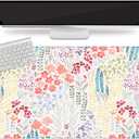 L-SPOUTTO Gaming Mouse Pad Large Desk Mat XXL Mouse Pad Non-Slip Rubber Base Keyboard Pad Waterproof Desktop Mat for Laptop Computer Work Game Home Office-Meadow with Flowers