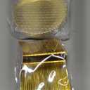 N9R 60pcs Gold Plastic Dessert Plates with Forks, Include 30pcs Disposable Dessert Plates 7 inch, 30pcs Gold Plastic Forks 7.4 inch for Parties Weddings Birthday