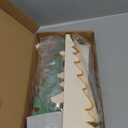 Smile Christmas Table Decor, Standing Centerpieces, 5Pcs Christmas Trees Wooden Signs, Freely Configurable and Slideable Shelf Decor.