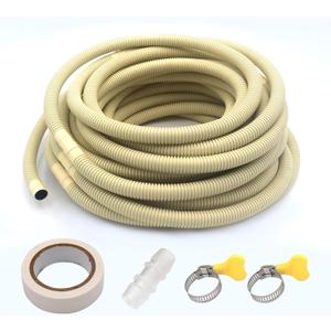 HANSUM Mini Split Drain Hose Air Conditioner Parts & Accessories Pipe Water Tube Pump Universal Line Set Cover for AC Drainage Hvac Extender Outside (50FT)