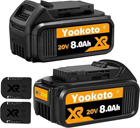 Replacement for Dewalt 20v Max Battery, 20v 8Ah Replacement Battery Compatible with Dewalt 20v Battery DCB200 DCB206 DCB204 DCB205 DCB203 DCB207 Cordless Tools
