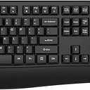 Wireless Keyboard and Mouse Combo, EDJO 2.4G Full Ergonomic Computer Keyboard with Wrist Rest and 3 Level DPI Adjustable Wireless Mouse for Windows, Mac OS Desktop/Laptop/PC