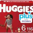 Huggies Plus Diapers, Size 6 (35+ Pounds), 116 Count