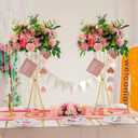 Sziqiqi Gold Wedding Table Centerpiece Tall - 27in Floral Centerpieces for Tables Metal Vases Centros de Mesa para Bodas