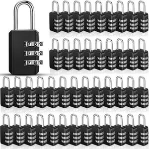 Chumia 32 Pack 3 Digit Combination Lock Small Combo Locks Waterproof Luggage Number Padlock for Backpack Suitcases Traveling Toolbox School Gym Employee Locker