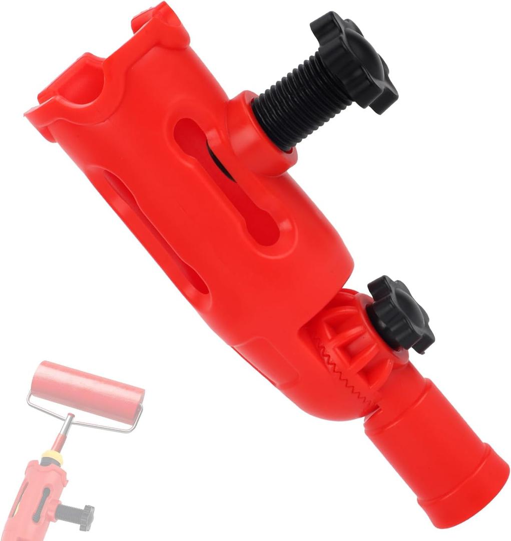 Multi-Angle Paint Brush Extender, Extension Pole Attachments for Paint Brushes and Rollers Edger Painting Tool Adaptor with Rotating Head for High Ceiling Walls Corners