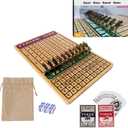 Horse Race Board Game, Horse Racing Board Game with 11 Luxury Metal Horses, 4 Dice, 2 Boxes of Cards, and Thickened Wood Horse Race Game Board