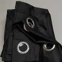 NICETOWN Soundproof Thermal Insulated Blackout Curtain Thermal Insulated Solid Grommet Room Darkening Drape for Dining Room (Single Panel, 42 inches by 84 inch, Black)