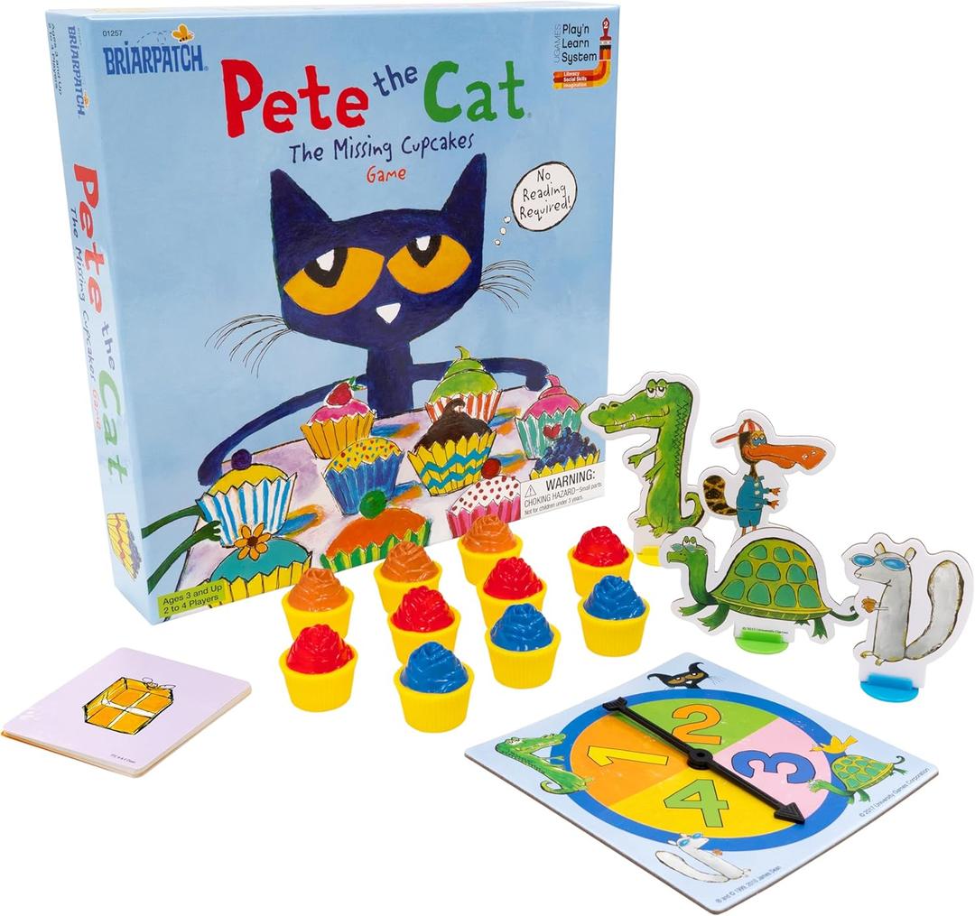 Briarpatch Pete the Cat The Missing Cupcakes Game, Fans of Pete the Cat Books, Ages 3+