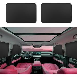 Window Sun Shade Car Curtains - Side Thiken Sun Shades Magnetic 100% Block Light Car Window Covers with Cooler Feeling (Black, Back-T-2pcs)
