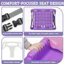 2 in 1 Toddler Swing & Baby Jumper, Foldable Baby Bouncer with Soft Cushion, Foldable Indoor & Outdoor Use, Easy to Install & Store Swing Sets for Backyard Play (Pink)