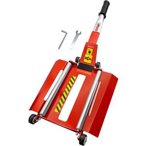 Upgraded Portable Effortless Tire Jack Tool with Roller Plate and Double Ramp, Removable Handle with Screw [Roller + Separate Ramp Version]