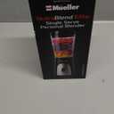 Mueller Smoothie Blender for Smoothies - Personal Blender for Shakes, Frozen Drinks, Baby Food & More, 15oz Travel Cup and Lid, Durable Stainless Steel Blades for Powerful Blending Performance, Black
