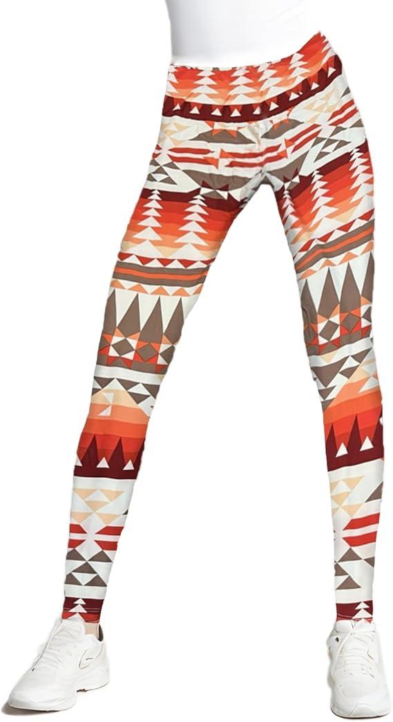 Lularoe Leggings (US, Alpha, TC, Regular, Regular, Red and Beige South West Steez)