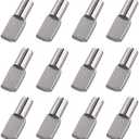 5mm Shelf Pegs Pins,60 Pieces Cabinet Furniture Spoon Shape Support Pegs for Shelves Nickel Plated