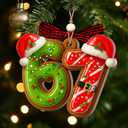 2 x 67 Christmas Ornament - 67 Ornaments for Christmas Tree 2025 - Funny 6 7 for Teens, Kids - Viral Xmas Acrylic Decoration, Teen Girls Trendy Stuff - Meme Funny White Elephant Gifts