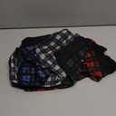 Rbenxia 4-Piece Buffalo Plaid Dog Sweater Set - Soft Fleece Jacket & Vest with Leash Ring - Warm Winter Outfits for Small Puppy & Cat Pets (X-Large)