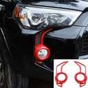 Front Fog Light Cover Trim Accessories Fit for 2014-2023 Toyota 4runner SR5/TRD Pro (Red)