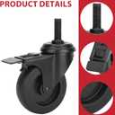 74064 Caster Wheels for Pit Boss Grill, 3" Locking Wheels Replacement for Pit Boss Pro Series 1100-PS1, Austin XL, Louisiana & Others Pellet Grills, 2 Pack