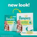 Pampers Baby Wipes Sensitive, Water Based Hypoallergenic and Unscented 504 Total (6 Flip-Top Packs)