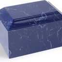 Blue Marble Cremation Urn, Memorial Urn Vault for Human Ashes, Adult Sized Urn Vault for Ground Burial, Home Memorial and Funeral Cremation Urn