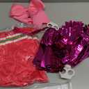Girls Cheerleader Costume Outfit Set Fancy Dress for Halloween Party Birthday, Pink (7 to 8 years old)